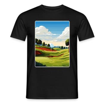 Southern Hills Country Club Golf Course Travel WPA - Men's T-Shirt - black - Front - AI Model Male 178 light (178cm)