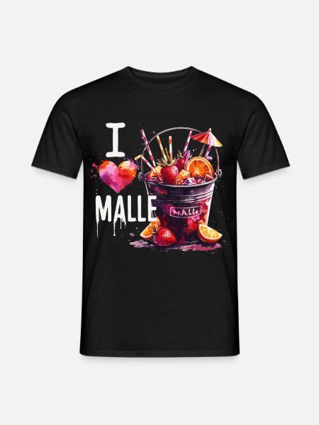 Ich liebe Malle Mallorca Geschenk - Männer T-Shirt - Schwarz