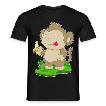 Singe Banane - T-shirt homme - noir - Devant - AI Model Male 178 light (178cm)