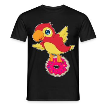 Beignet perroquet - T-shirt homme - noir - Devant - AI Model Male 178 light (178cm)