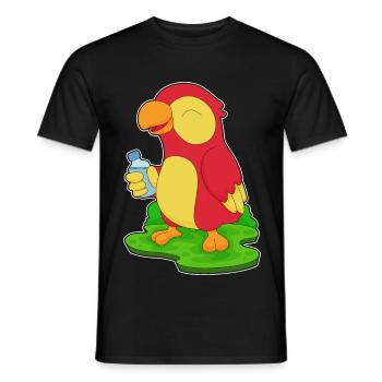 Bouteille d’eau Parrot - T-shirt homme - noir - Devant - AI Model Male 178 light (178cm)