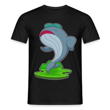 Whale Jogger Jogging Sport - Men's T-Shirt - black - Front - AI Model Male 178 light (178cm)