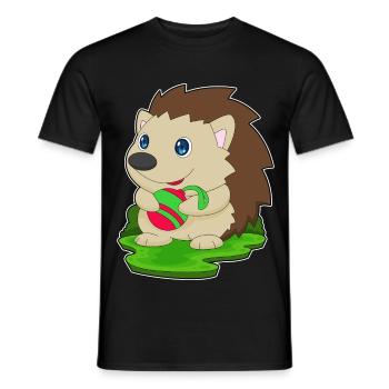 Porcupine Christmas Bauble - Men's T-Shirt - black - Front - AI Model Male 178 light (178cm)