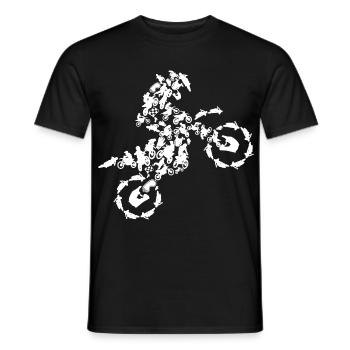 Motocross Silhouette - Men's T-Shirt - black - Front - AI Model Male 178 light (178cm)