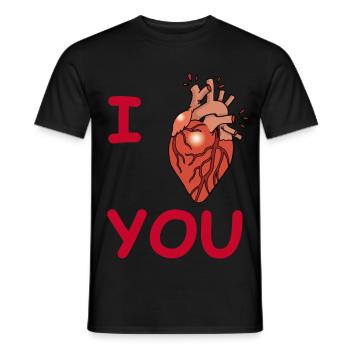 Bloodthirsty Love (Red) - Men's T-Shirt - black - Front - AI Model Male 178 light (178cm)