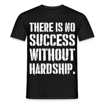 Il n’y a pas de succès sans difficultés - T-shirt homme - noir - Devant - AI Model Male 178 light (178cm)