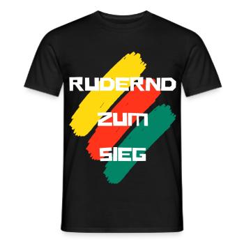 Rowing to victory - Men's T-Shirt - black - Front - AI Model Male 178 light (178cm)