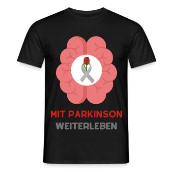 Living on with Parkinson's: Strength and Hope - Men's T-Shirt - black - Front - AI Model Male 178 light (178cm)
