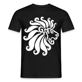 Lion blanc - T-shirt homme - noir - Devant - AI Model Male 178 light (178cm)