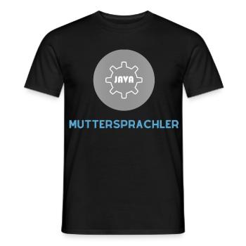 Muttersprachler: JavaScript Edition - Männer T-Shirt - Schwarz - Vorne - AI Model Male 178 light (178cm)