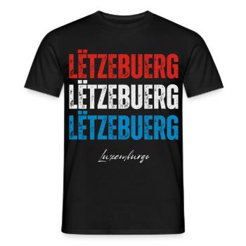 Flag of Luxembourg, Luxembourg pride - Men's T-Shirt - black - Front - AI Model Male 178 light (178cm)