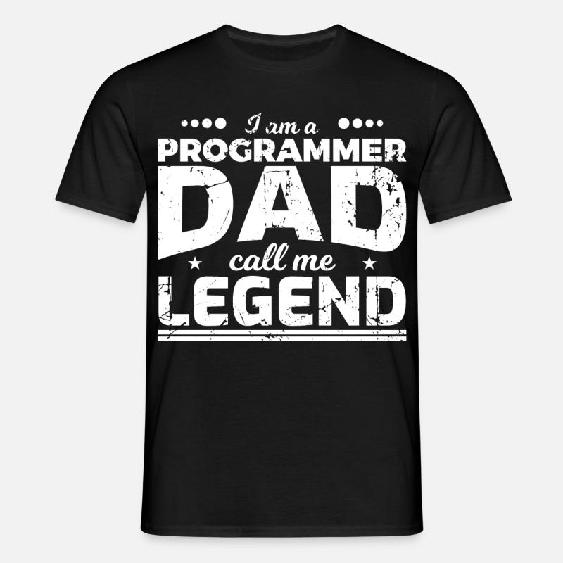 Coder Papa - Männer T-Shirt - Schwarz