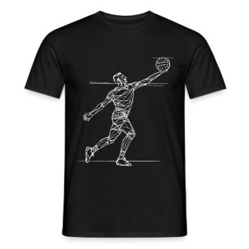 Volleyballspieler Skizze - Männer T-Shirt - Schwarz - Vorne - AI Model Male 178 light (178cm)