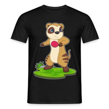 Raquette de ping-pong Meerkat - T-shirt homme - noir - Devant - AI Model Male 178 light (178cm)