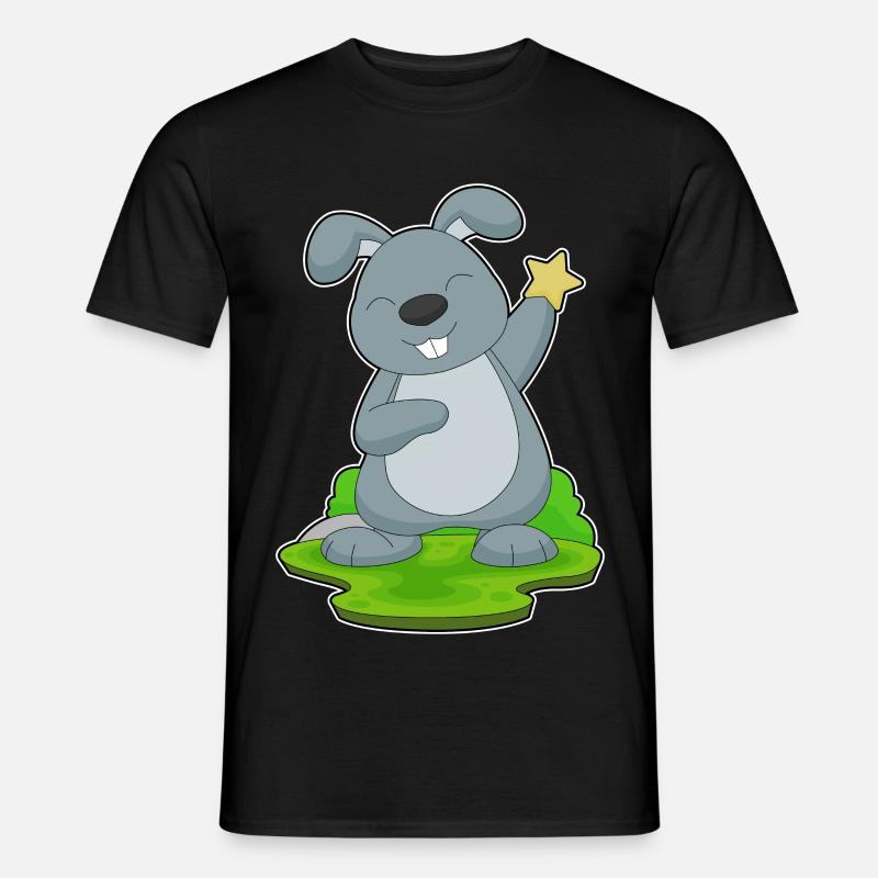 Rabbit Star - Men's T-Shirt - black