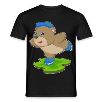 Bär Inline skating Inline skates - Männer T-Shirt - Schwarz - Vorne - AI Model Male 178 light (178cm)