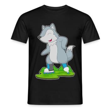 Wolf Inline skating Inline skates - Männer T-Shirt - Schwarz - Vorne - AI Model Male 178 light (178cm)