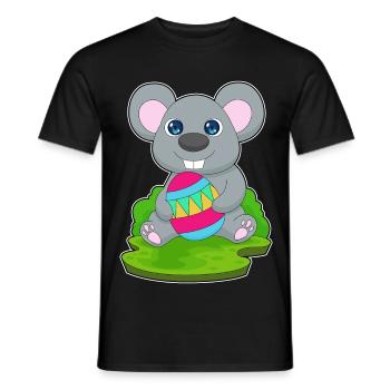 Mouse Easter Easter Egg - Men's T-Shirt - black - Front - AI Model Male 178 light (178cm)