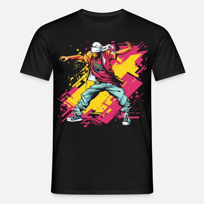 Breakdancer Graffiti - Männer T-Shirt - Schwarz