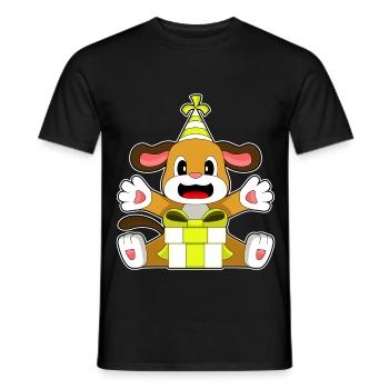 Hund Geburtstag Partyhut - Männer T-Shirt - Schwarz - Vorne - AI Model Male 178 light (178cm)