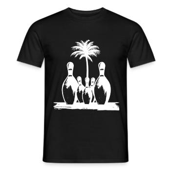 Dessin de bowling - T-shirt homme - noir - Devant - AI Model Male 178 light (178cm)