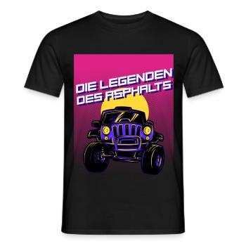 Les légendes de l’asphalte - T-shirt homme - noir - Devant - AI Model Male 178 light (178cm)