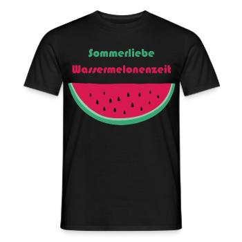 Summer Love Watermelon Time - Men's T-Shirt - black - Front - AI Model Male 178 light (178cm)