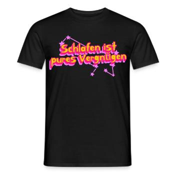 Pures Vergnügen des Schlafens - Männer T-Shirt - Schwarz - Vorne - AI Model Male 178 light (178cm)