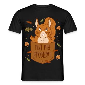 Eichhörnchen Brusttasche - Nut my problem - Männer T-Shirt - Schwarz - Vorne - AI Model Male 178 light (178cm)