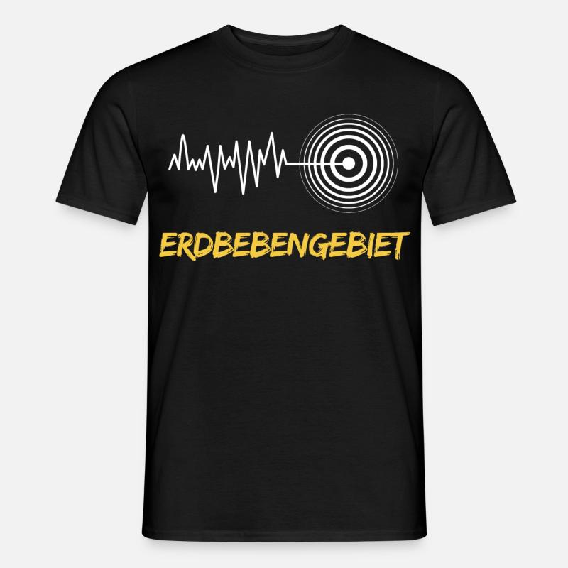 Erdbebengebiet Bewusstsein - Männer T-Shirt - Schwarz