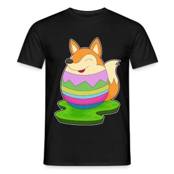 Fox Easter Easter Egg - Men's T-Shirt - black - Front - AI Model Male 178 light (178cm)