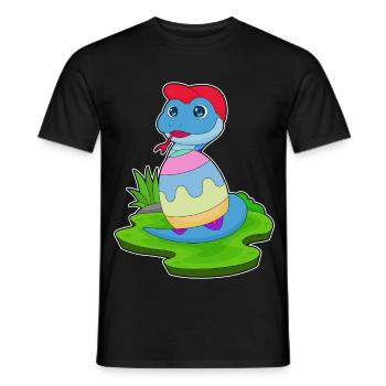 Snake Easter Easter Egg - Men's T-Shirt - black - Front - AI Model Male 178 light (178cm)