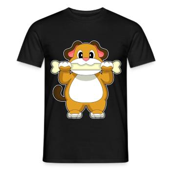 Os de chien - T-shirt homme - noir - Devant - AI Model Male 178 light (178cm)