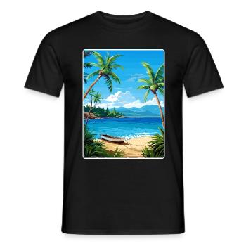 Phuket Thailand Thailand Reise Poster Souvenir WPA - Männer T-Shirt - Schwarz - Vorne - AI Model Male 178 light (178cm)