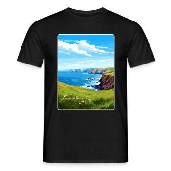 Channel Islands National Park California Travel - Men's T-Shirt - black - Front - AI Model Male 178 light (178cm)