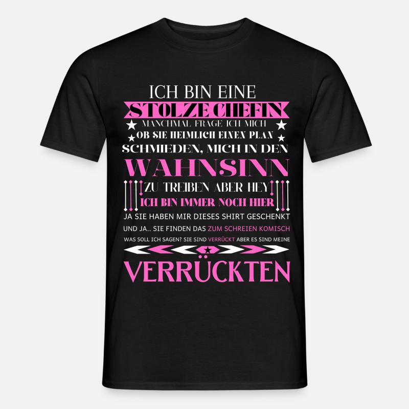 Ich bin eine stolze Chefin von einer Truppe - Männer T-Shirt - Schwarz