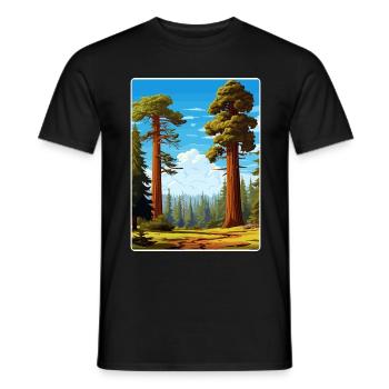Sequoia Nationalpark Kalifornien Reiseposter WPA - Männer T-Shirt - Schwarz - Vorne - AI Model Male 178 light (178cm)