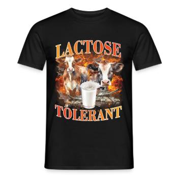 Lactose Tolerant Meme - Men's T-Shirt - black - Front - AI Model Male 178 light (178cm)