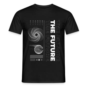 Future Quote Abstract Streetwear - Men's T-Shirt - black - Front - AI Model Male 178 light (178cm)