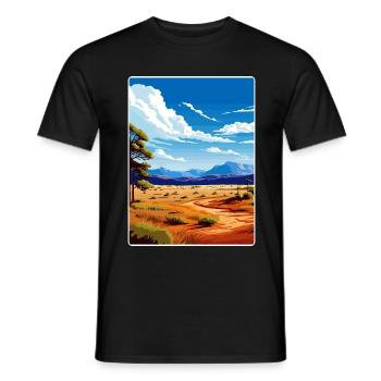 Affiche de voyage du parc national du Grand Bassin - T-shirt homme - noir - Devant - AI Model Male 178 light (178cm)
