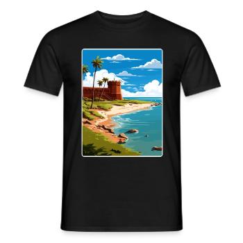 Trockener Tortugas Nationalpark Reiseposter Souvenir - Männer T-Shirt - Schwarz - Vorne - AI Model Male 178 light (178cm)
