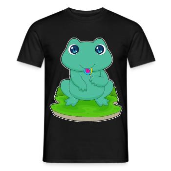 Sucette grenouille - T-shirt homme - noir - Devant - AI Model Male 178 light (178cm)
