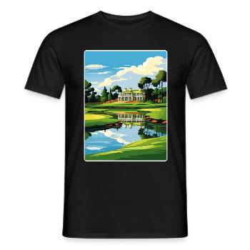 Augusta Golf Course Vintage Voyage Poster Souvenir - T-shirt homme - noir - Devant - AI Model Male 178 light (178cm)