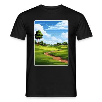Tpc Boston Golf Club Affiche de voyage Souvenir WPA - T-shirt homme - noir - Devant - AI Model Male 178 light (178cm)