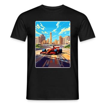 Circuit de Bakou Motorsport Race Azerbaïdjan Voyage WPA - T-shirt homme - noir - Devant - AI Model Male 178 light (178cm)