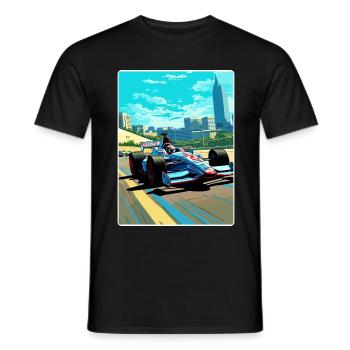Austin Circuit Motorsport Rennen Texas Reiseposter - Männer T-Shirt - Schwarz - Vorne - AI Model Male 178 light (178cm)