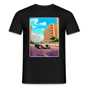 Monte Carlo Circuit Motorsport Race Monaco Race - Men's T-Shirt - black - Front - AI Model Male 178 light (178cm)