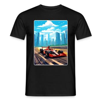 Shanghai Circuit Motorsport Race China Travel Card - Männer T-Shirt - Schwarz - Vorne - AI Model Male 178 light (178cm)