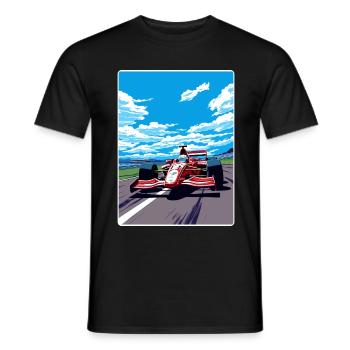 Suzuka Circuit Motorsport Race Japan Painting WPA - Men's T-Shirt - black - Front - AI Model Male 178 light (178cm)