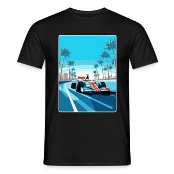 Abu Dhabi Circuit Motorsport Race Emirats Arabes Unis Travel Card - T-shirt homme - noir - Devant - AI Model Male 178 light (178cm)